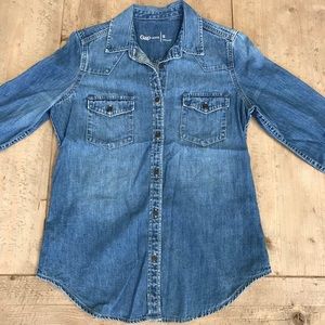 GAP denim button down shirt